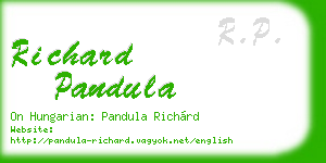 richard pandula business card